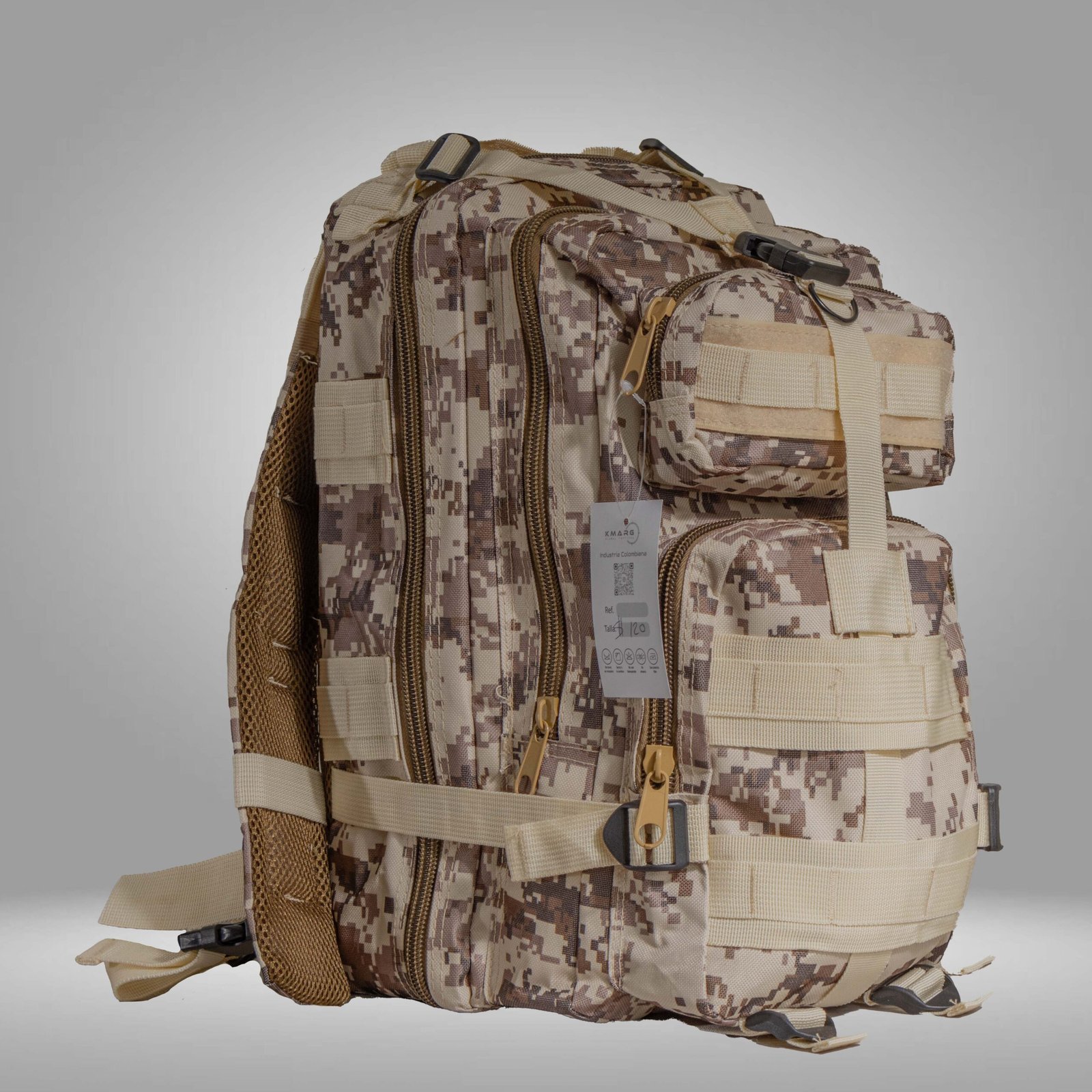 morral táctico camuflado beige 25 litros morral táctico camuflado beige 25 litros