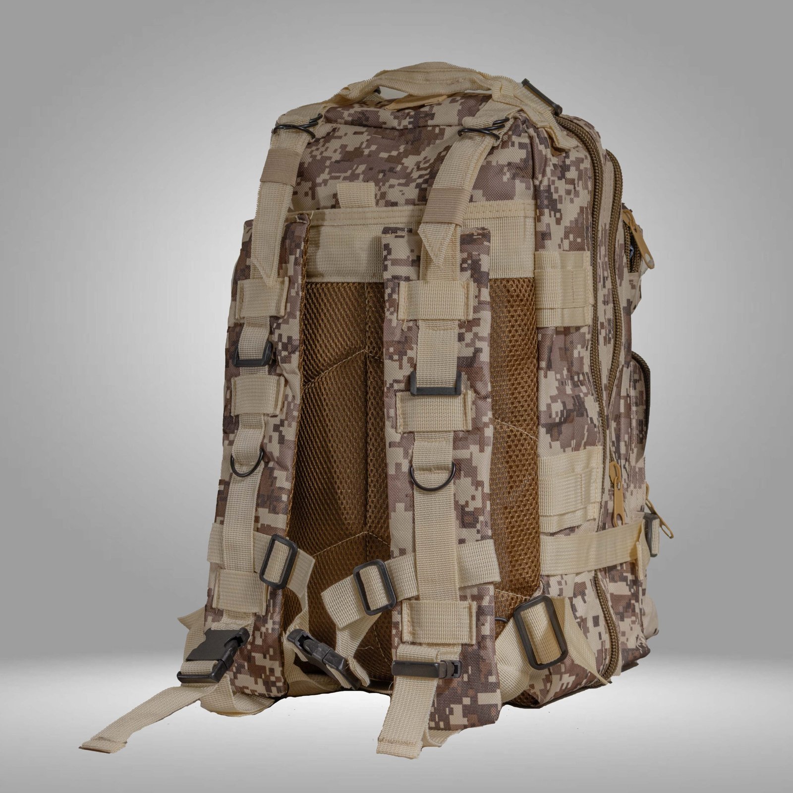 morral táctico camuflado beige 25 litros morral táctico camuflado beige 25 litros