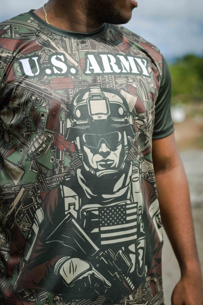 Nosotros camisetas verde camuflada