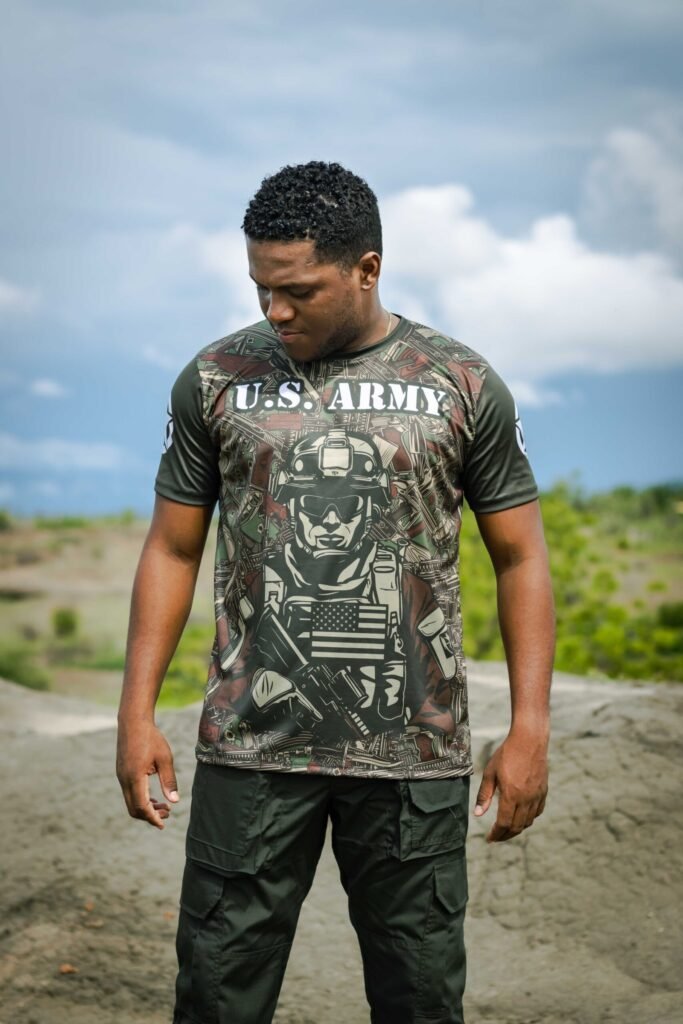 Nosotros camisetas verde camuflada